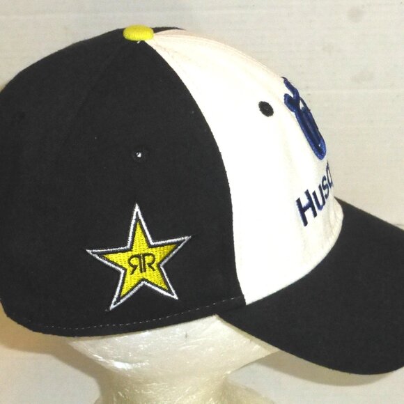 New Era 39Thirty Husqvarna Motorcycles Flex Fit Embroidered Hat HAS STAINS READ - Picture 2 of 9